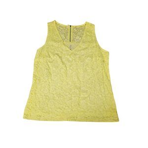NY & Co Womens Lace Tank Blouse Size L Coquette Fairy Spring NWT